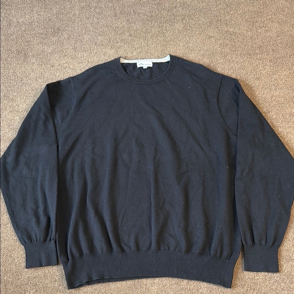 Peter Millar Crown Soft Black Sweater Men’s XL Cashmere Silk Blend